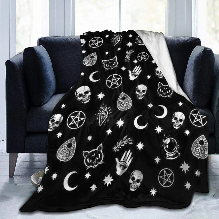 Halloween Witch Blanket Flannel Blanket