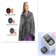 Winter Flannel Heated Blanket Cold Protection Body Warmer Usb Heated Warm Shawl Electric Heated Plush Blanket