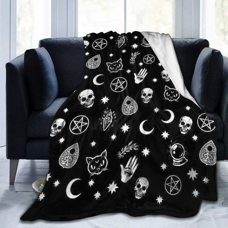 Halloween Witch Blanket Flannel Blanket